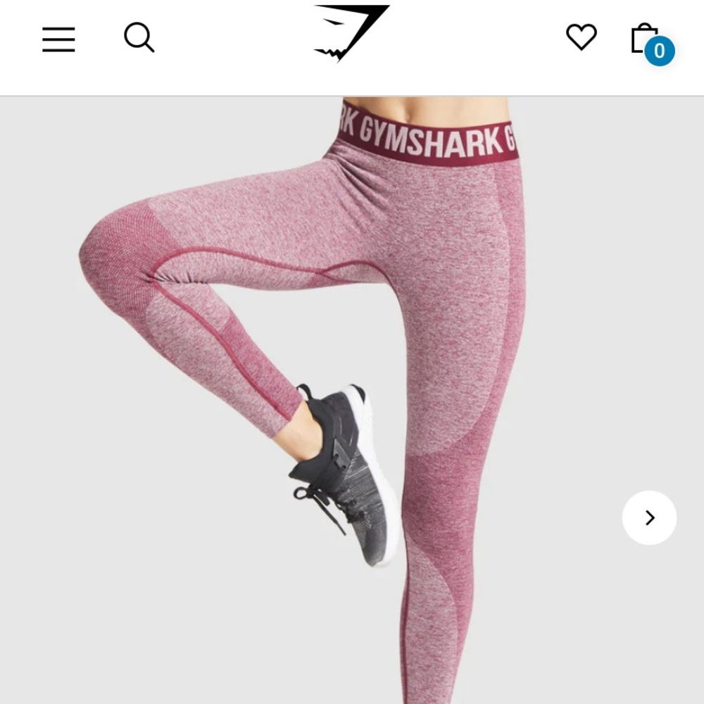 NWT Gymshark Flex Legging Size S maroon colored
